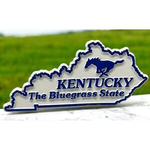 Kentucky State Outline Refrigerator Magnet The Bluegrass State Derby Horse